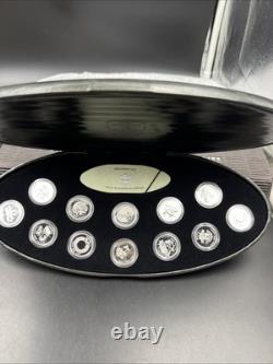 2000 Canada 12 Coin Sterling Silver Millenium Proof Quarter Set with Box & COA #E1