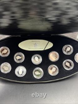 2000 Canada 12 Coin Sterling Silver Millenium Proof Quarter Set with Box & COA #E1