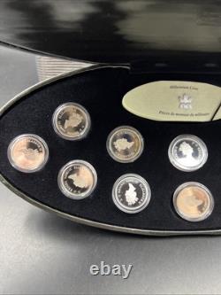 2000 Canada 12 Coin Sterling Silver Millenium Proof Quarter Set with Box & COA #E1