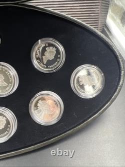 2000 Canada 12 Coin Sterling Silver Millenium Proof Quarter Set with Box & COA #E1