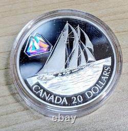 2000 Canada $20 The Bluenose (Ship) 1oz Silver Proof Hologram Coin withBox and COA