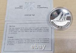 2000 Canada $20 The Bluenose (Ship) 1oz Silver Proof Hologram Coin withBox and COA
