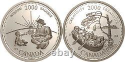 2000 Canada 25 Cent Millennium Silver Proof Uncirculated Commemorative Set