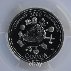 2000 Canada 25 Cents Elizabeth II Silver Millenium Community PCGS PR69 DCAM