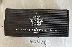 2000 Canada Millennium Commemorative 6 Silver Proof Quarter Set in Box withCOA