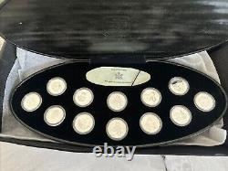 2000 Canada Millennium Commemorative 6 Silver Proof Quarter Set in Box withCOA