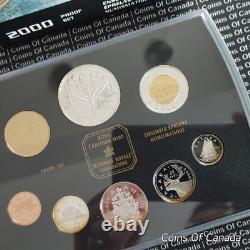 2000 Canada Silver Proof Set with Special Voyage Dollar Prestige #coinsofcanada