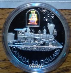 2000 Canada Sterling Silver $20 Proof Coin The Toronto Locomotive Hologram