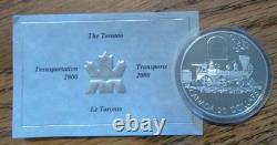 2000 Canada Sterling Silver $20 Proof Coin The Toronto Locomotive Hologram