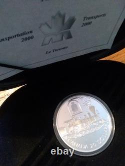 2000 Canada Sterling Silver $20 Proof Coin The Toronto Locomotive Hologram