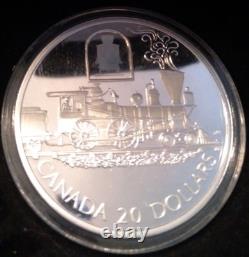 2000 Canada Sterling Silver $20 Proof Coin The Toronto Locomotive Hologram
