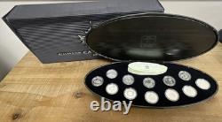 2000 Canadian Millennium 12 Proof Sterling Silver 25 cents Coin Set Cased & COA