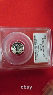 2001 Canada Silver Volunteers 10 Cents Pcgs Pr-69 Dcam Finest Grade