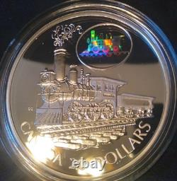 2001 Canada Sterling Silver $20 Proof Coin The Scotia Locomotive Train Hologram