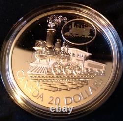 2001 Canada Sterling Silver $20 Proof Coin The Scotia Locomotive Train Hologram