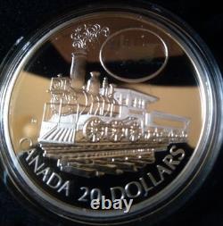2001 Canada Sterling Silver $20 Proof Coin The Scotia Locomotive Train Hologram