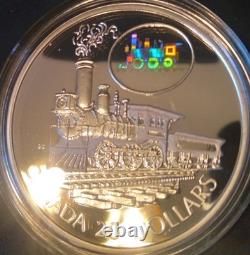 2001 Canada Sterling Silver $20 Proof Coin The Scotia Locomotive Train Hologram