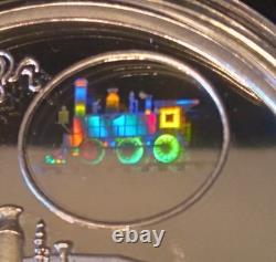 2001 Canada Sterling Silver $20 Proof Coin The Scotia Locomotive Train Hologram