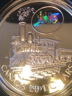 2001 Canada Sterling Silver $20 Proof Coin The Scotia Locomotive Train Hologram