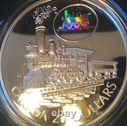 2001 Canada Sterling Silver $20 Proof Coin The Scotia Locomotive Train Hologram