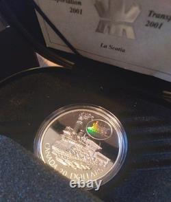 2001 Canada Sterling Silver $20 Proof Coin The Scotia Locomotive Train Hologram