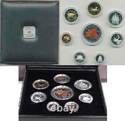 2001 Premium Eight Coin Proof Set with. 9999 Fine Silver Colourized SML (10516)
