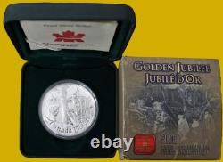 2002 $1 Canada SILVER Proof Dollar Golden Jubilee 3/4 oz. SILVER