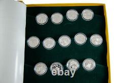 2002-2003 13-Piece 50-Cent Silver Proof Coin Set Festivals of Canada RCM
