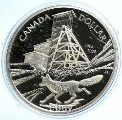 2003 CANADA UK Elizabeth II COBALT Silver Centennial Proof Dollar Coin i103658