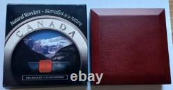 2003 Canada $20 Silver Proof Coin Rocky Mountains Colorized Natural Wonders, Box