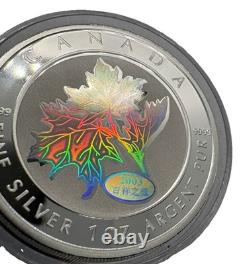 2003 Canada $5 Good Fortune Silver 1oz Maple Leaf Coin Beautiful Hologram