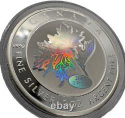 2003 Canada $5 Good Fortune Silver 1oz Maple Leaf Coin Beautiful Hologram