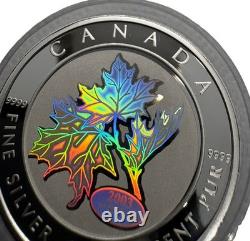 2003 Canada $5 Good Fortune Silver 1oz Maple Leaf Coin Beautiful Hologram