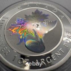 2003 Canada $5 Good Fortune Silver 1oz Maple Leaf Coin Beautiful Hologram