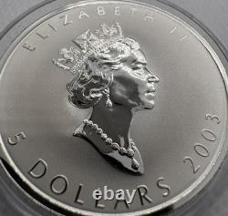 2003 Canada $5 Good Fortune Silver 1oz Maple Leaf Coin Beautiful Hologram