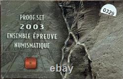 2003 Canada 8 Coin SILVER Proof Set With Special Edition Silver Dollar