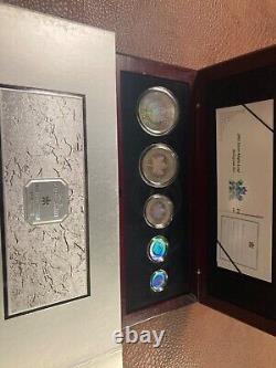 2003 Canada. 9999 Fine Silver Maple Leaf Hologram 5 Coin Set withCOA, ASW 1.92oz