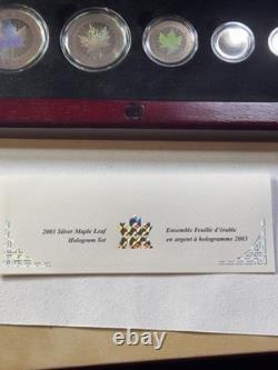 2003 Canada Holographic Maple Leaf Silver Proof Set