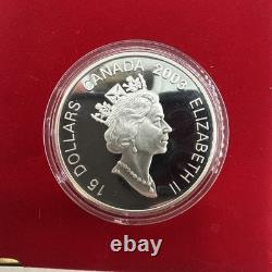 2003 Lunar $15 Coin Canada Mint Silver Proof Sheep 24-KT Gold Plated WithCoa