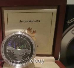 2004 Aurora Borealis Northern Lights $20 1OZ Silver Proof Coin Canada Wonders