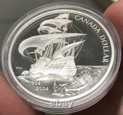 2004 Canada $1 25.175g. 999 Silver Proof 400th Anniversary French Settlement OGP