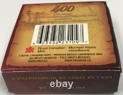 2004 Canada $1 25.175g. 999 Silver Proof 400th Anniversary French Settlement OGP