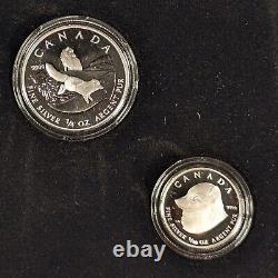 2004 Canada Arctic Fox. 9999 Silver 4-coin Fractional Set
