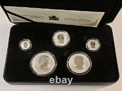 2004 Canada Maple Leaf 999 Silver Privy Mark 5 Coin Reverse Proof Set OGP- F2960