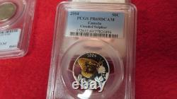 2004 Canada S50C Cents Silver Gilt Sulphur Butterfly PCGS PR PF 69 Ultra Cameo