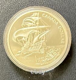 2004 Canada SILVER Proof $1.9999 Silver French Settlement 0.8 Ounce. COA B4