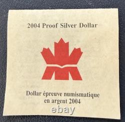 2004 Canada SILVER Proof $1.9999 Silver French Settlement 0.8 Ounce. COA B4