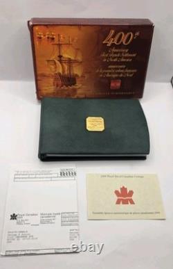 2004 Silver Proof Set Of Canada. 400th Year Anniversary Of 1st French Settlement
