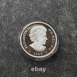 2005 1 OZ Silver Holographic Proof Canada Three Mastered Ship Tall Certif. ETUI