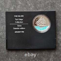 2005 1 OZ Silver Holographic Proof Canada Three Mastered Ship Tall Certif. ETUI